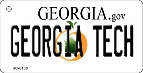 Georgia Tech State License Plate Tag Novelty Key Chain KC-6138