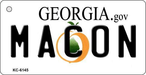 Macon Georgia State License Plate Tag Novelty Key Chain KC-6145