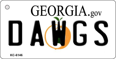 Dawgs Georgia State License Plate Tag Novelty Key Chain KC-6146