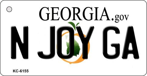 N Joy GA Georgia State License Plate Tag Novelty Key Chain KC-6155