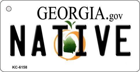 Native Georgia State License Plate Tag Novelty Key Chain KC-6158