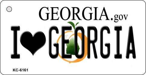 I Love Georgia State License Plate Tag Novelty Key Chain KC-6161