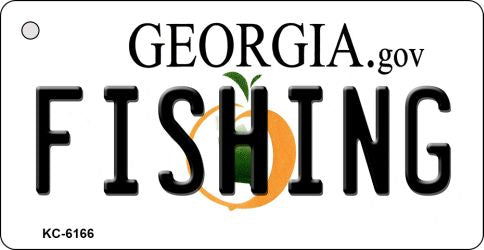 Fishing Georgia State License Plate Tag Novelty Key Chain KC-6166