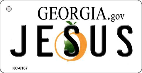 Jesus Georgia State License Plate Tag Novelty Key Chain KC-6167