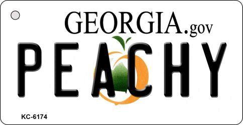 Peachy Georgia State License Plate Tag Novelty Key Chain KC-6174