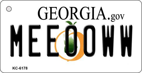 Meeooww Georgia State License Plate Tag Novelty Key Chain KC-6178