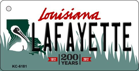 Lafayette Louisiana State License Plate Tag Novelty Key Chain KC-6181