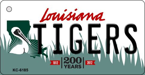 Tigers Louisiana State License Plate Tag Novelty Key Chain KC-6185