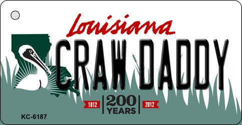 Craw Daddy Louisiana State License Plate Tag Novelty Key Chain KC-6187