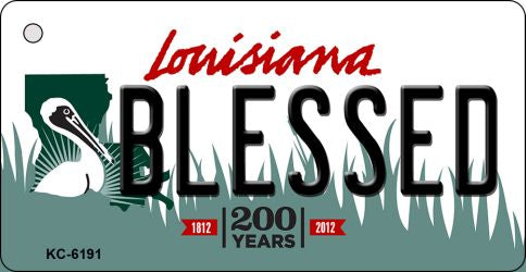 Blessed Louisiana State License Plate Tag Novelty Key Chain KC-6191