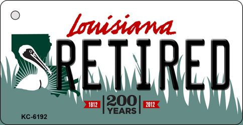 Retired Louisiana State License Plate Tag Novelty Key Chain KC-6192