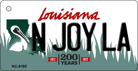 N Joy LA Louisiana State License Plate Tag Novelty Key Chain KC-6195
