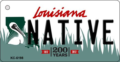Native Louisiana State License Plate Tag Novelty Key Chain KC-6198