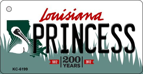 Princess Louisiana State License Plate Tag Novelty Key Chain KC-6199