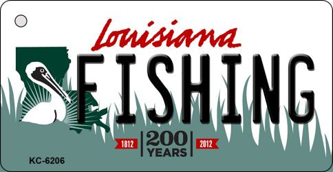 Fishing Louisiana State License Plate Tag Novelty Key Chain KC-6206