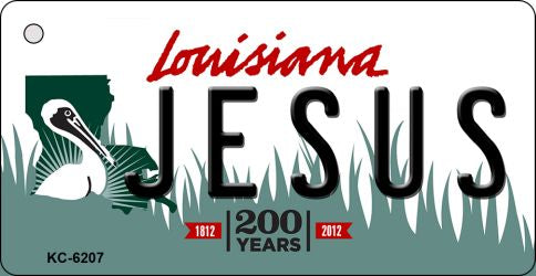 Jesus Louisiana State License Plate Tag Novelty Key Chain KC-6207