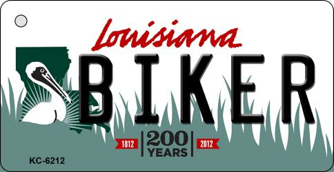 Biker Louisiana State License Plate Tag Novelty Key Chain KC-6212