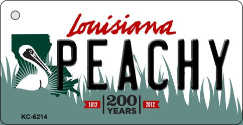 Peachy Louisiana State License Plate Tag Novelty Key Chain KC-6214