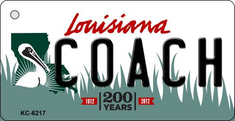 Coach Louisiana State License Plate Tag Novelty Key Chain KC-6217