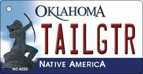 Tailgtr Oklahoma State License Plate Tag Novelty Key Chain KC-6220