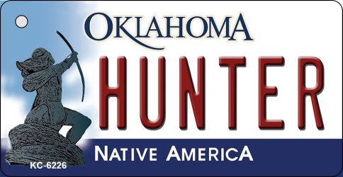 Hunter Oklahoma State License Plate Tag Novelty Key Chain KC-6226