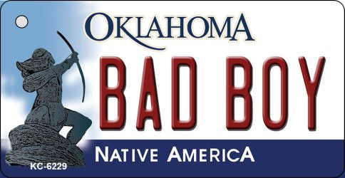 Bad Boy Oklahoma State License Plate Tag Novelty Key Chain KC-6229