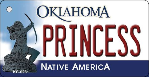 Princess Oklahoma State License Plate Tag Novelty Key Chain KC-6231