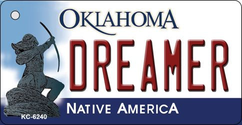 Dreamer Oklahoma State License Plate Tag Novelty Key Chain KC-6240