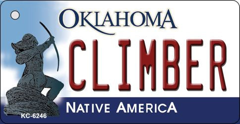 Climber Oklahoma State License Plate Tag Novelty Key Chain KC-6246