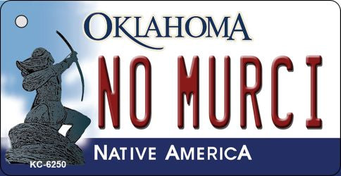 No Murci Oklahoma State License Plate Tag Novelty Key Chain KC-6250