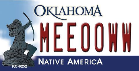 Meeooww Oklahoma State License Plate Tag Novelty Key Chain KC-6252