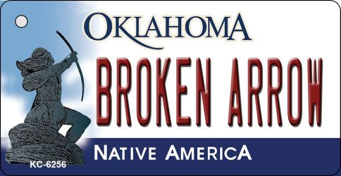 Broken Arrow Oklahoma State License Plate Tag Novelty Key Chain KC-6256