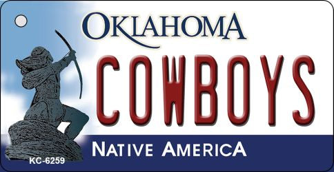 Cowboys Oklahoma State License Plate Tag Novelty Key Chain KC-6259