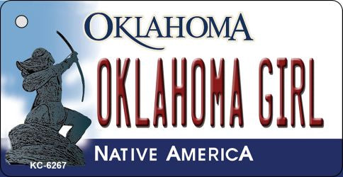 Oklahoma Girl Oklahoma State License Plate Tag Novelty Key Chain KC-6267