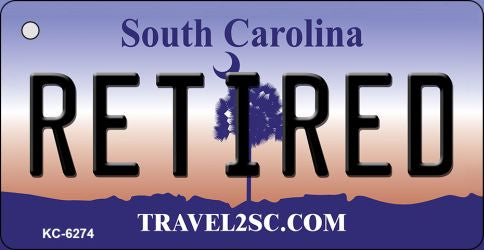 Retired South Carolina License Plate Tag Key Chain KC-6274
