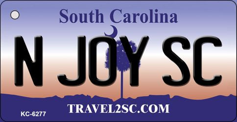 N Joy SC South Carolina License Plate Tag Key Chain KC-6277