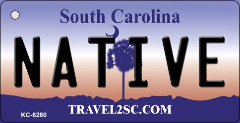 Native South Carolina License Plate Tag Key Chain KC-6280