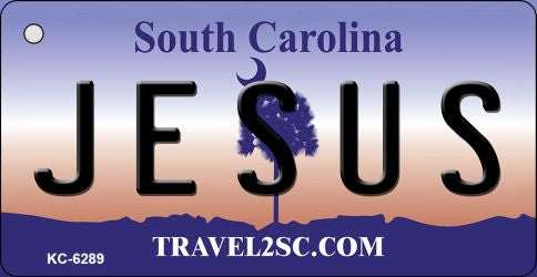 Jesus South Carolina License Plate Tag Key Chain KC-6289