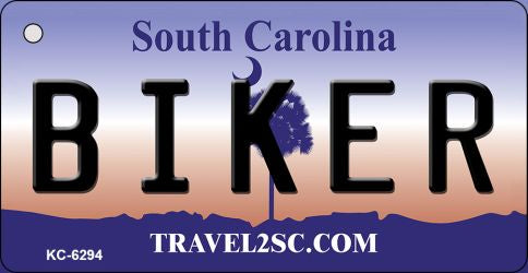 Biker South Carolina License Plate Tag Key Chain KC-6294