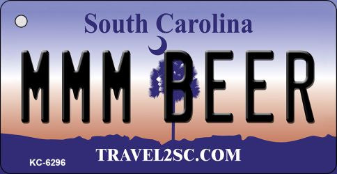 MMM Beer South Carolina License Plate Tag Key Chain KC-6296