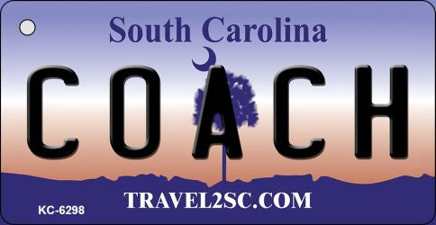 Coach South Carolina License Plate Tag Key Chain KC-6298