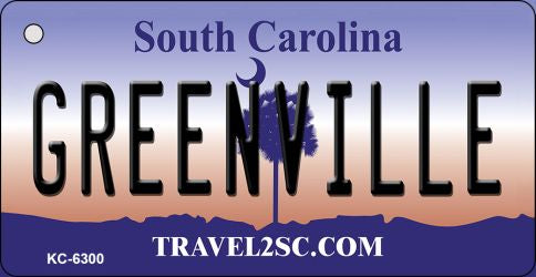 Greenville South Carolina License Plate Tag Key Chain KC-6300