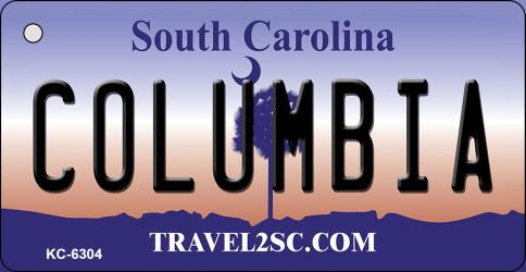 Columbia South Carolina License Plate Tag Key Chain KC-6304