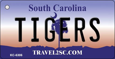 Tigers South Carolina License Plate Tag Key Chain KC-6306