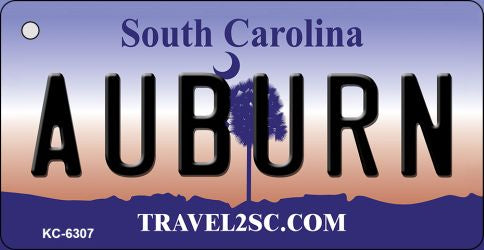 Auburn South Carolina License Plate Tag Key Chain KC-6307