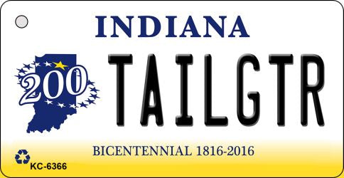 Tailgtr Indiana State License Plate Tag Novelty Key Chain KC-6366