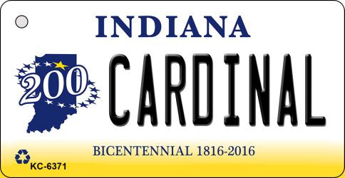 Cardinal Indiana State License Plate Tag Novelty Key Chain KC-6371