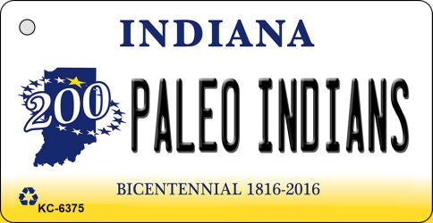 Paleo Indians Indiana State License Plate Tag Novelty Key Chain KC-6375