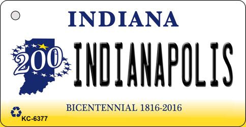 Indianapolis Indiana State License Plate Tag Novelty Key Chain KC-6377