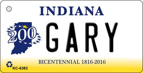 Gary Indiana State License Plate Tag Novelty Key Chain KC-6382